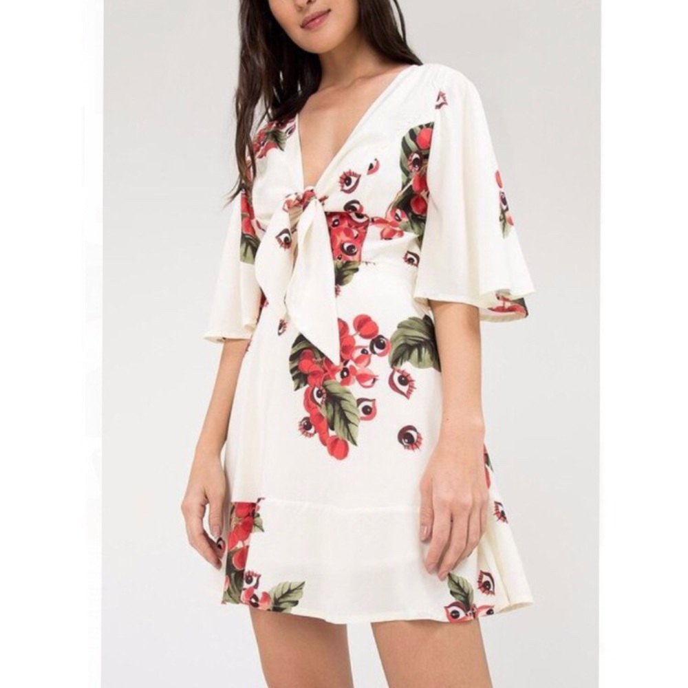 NWT Farm Rio witchy eyes print dress
